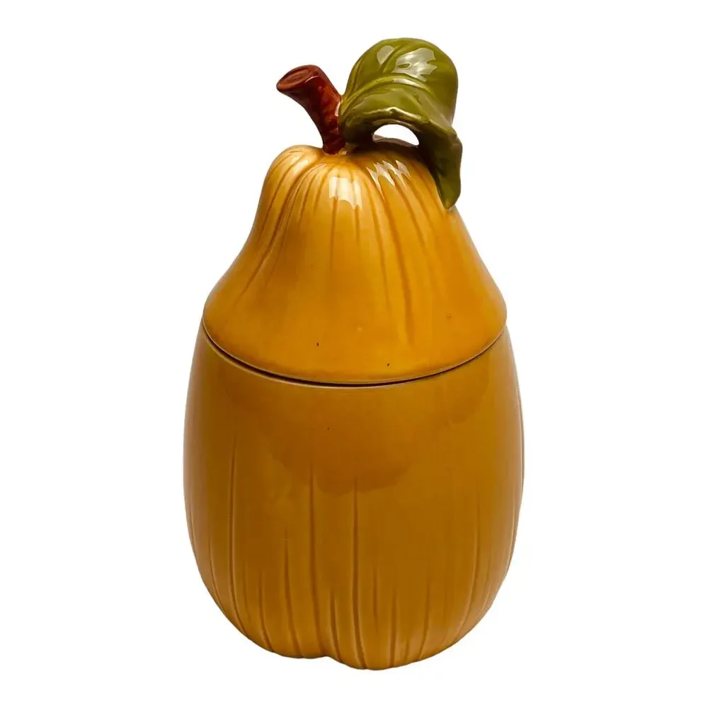Vintage National Silver Japan Pear shaped Cookie Jar